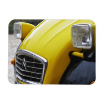 An old black and yellow Citroen 2CV 2 CV, detail Flexible Magnet