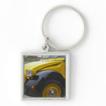 An old black and yellow Citroen 2CV 2 CV,