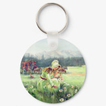 AN OLD FASHIONED GIRL by SHARON SHARPE keychains by sharonsharpe AN OLD FASHIONED GIRL by SHARON SHARPE keychains