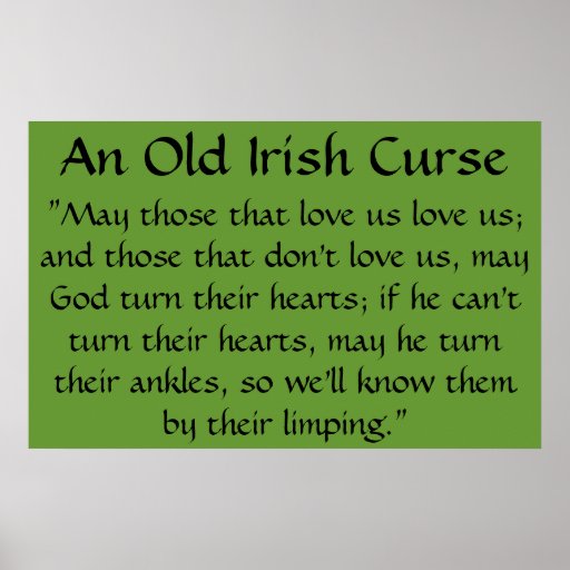 an-old-irish-curse-poster-zazzle