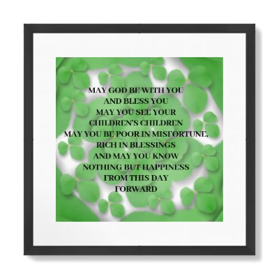 AN OLD IRISH WEDDING Blessing Print by samack