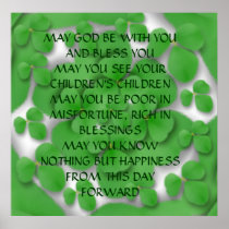 AN OLD IRISH WEDDING Blessing Print