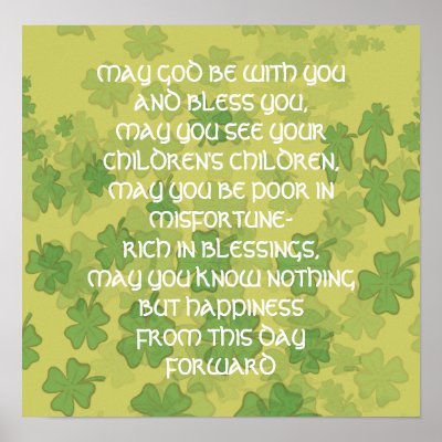 AN OLD IRISH WEDDING Blessing Posters by samack