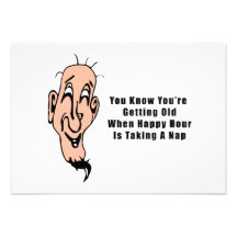 An Old Man's Happy Hour Custom Invitations
