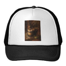 An old pail trucker hat