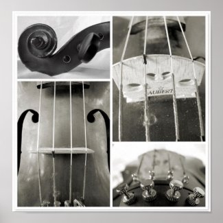 An Old Viola&#39;s Parts Photographic Print