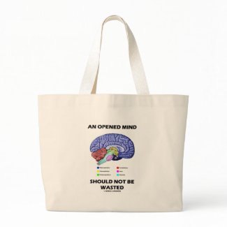 An Opened Mind Should Not Be Wasted (Brain) bag