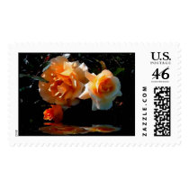 AN ORANGE COLORED ROSE postage