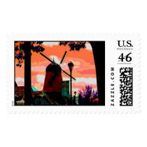 AN ORANGE COLORED SKY postage