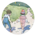 An outing round stickers