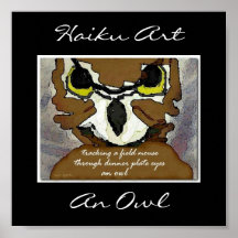 An Owl Haiku Art Print