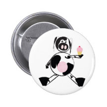 An Udder Bit Cake? Pinback Button