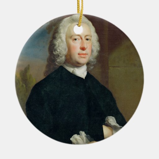 An Unknown Man in Black, 1735 (oil on canvas) Ornament
