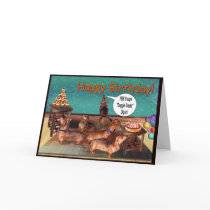 An unplanned Dachshund Birthday Party! Card