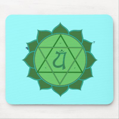 Anahata Chakra Mousepad by templegreen