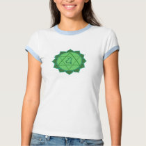 Anahata Chakra Ringer Shirt by templegreen Anahata Chakra Ringer Shirt