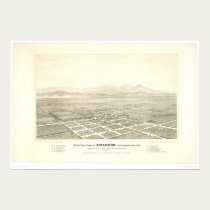 Anaheim, CA. Panoramic Map (0025A) - Restored posters