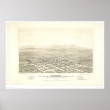 Anaheim, CA. Panoramic Map (0025A) - Unrestored Posters