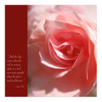 Anais Nin Quote Poster in Pink posters by livingzen Anais Nin Quote Poster in Pink posters