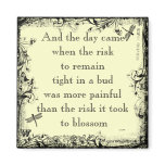 Anais Nin Risk Quote Magnet magnets