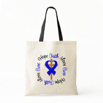 Anal Cancer Faith Hope Love Cross Tote Bag