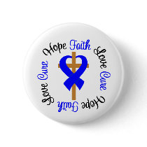 Anal Cancer Faith Hope Love Cross Pinback Buttons