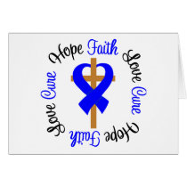 Anal Cancer Faith Hope Love Cross Card