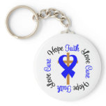 Anal Cancer Faith Hope Love Cross Keychain