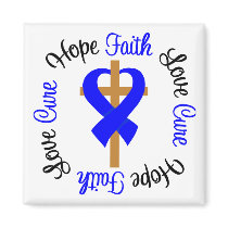 Anal Cancer Faith Hope Love Cross Magnet
