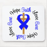 Anal Cancer Faith Hope Love Cross Mouse Mats