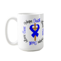 Anal Cancer Faith Hope Love Cross mugs by giftsforawareness Anal Cancer Faith Hope Love Cross mugs
