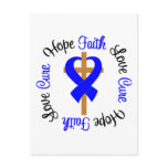 Anal Cancer Faith Hope Love Cross Post Cards