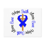 Anal Cancer Faith Hope Love Cross Postcard
