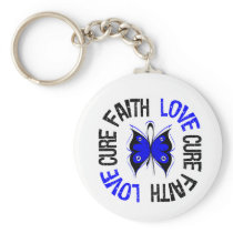 Anal Cancer Faith Love Cure Keychain