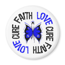 Anal Cancer Faith Love Cure Fridge Magnets