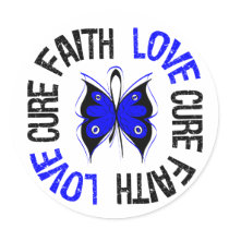 Anal Cancer Faith Love Cure Sticker
