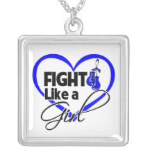 Anal Cancer Fight Like a Girl Heart Pendants