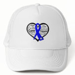 Anal Cancer Heart Ribbon Collage Hat