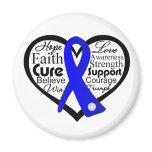 Anal Cancer Heart Ribbon Collage Refrigerator Magnets