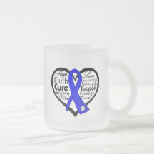 Anal Cancer Heart Ribbon Collage Mug
