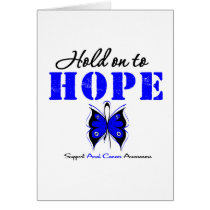 Anal Cancer Hold On to Hope Greeting Cards