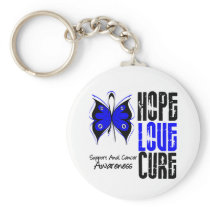 Anal Cancer Hope Love Cure Keychains