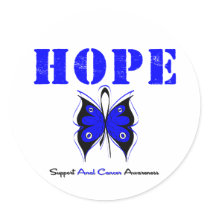 Anal Cancer Hope Round Stickers