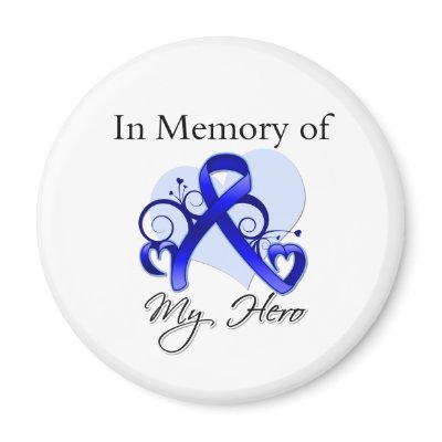 Anal Cancer In Memory of My Hero Refrigerator Magnets by cancerapparel