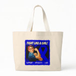 Anal Cancer Rosie Riveter - Fight Like a Girl Tote Bag