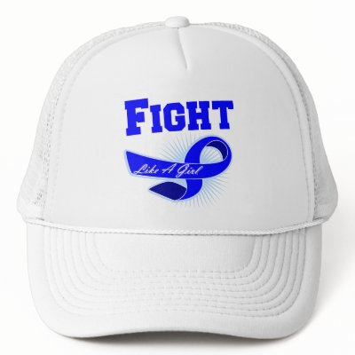 Anal Cancer Sporty Fight Like A Girl Mesh Hat by MissionWeCanDoIt