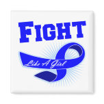 Anal Cancer Sporty Fight Like A Girl Refrigerator Magnet