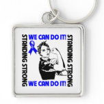 Anal Cancer Standing Strong We Can Do It Keychain