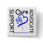 Anal Cancer Support Advocate Cure Pinback Buttons