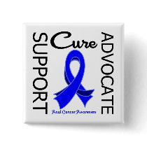 Anal Cancer Support Advocate Cure Pinback Button